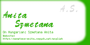 anita szmetana business card